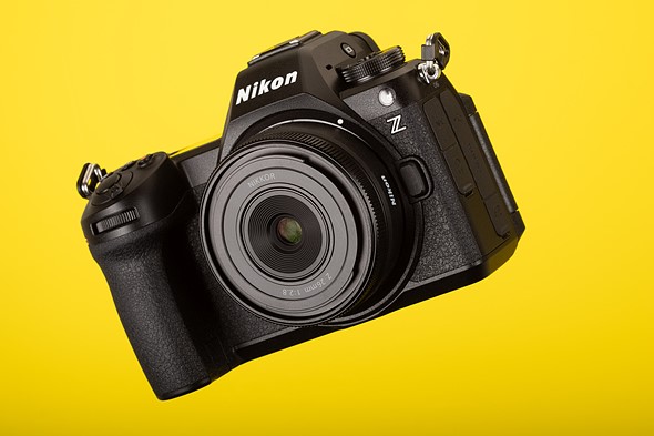 Nikon Z6-3-floating-on-yellow-background