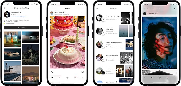 four iphone screenshots foto app features