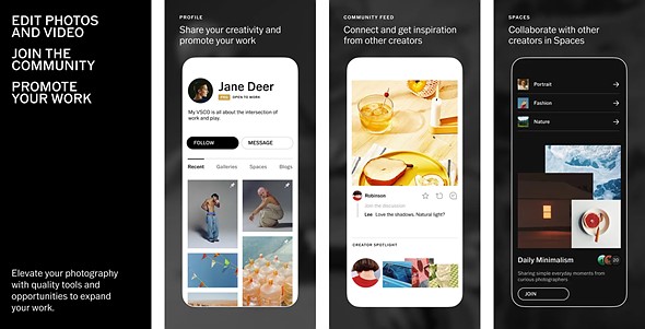 four vsco app promotion materials