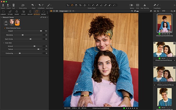 a screenshot of capture one retouch tool