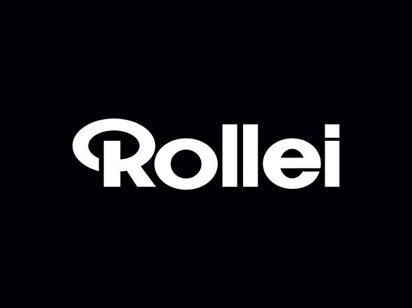 white text spelling rollei is on a black background 1