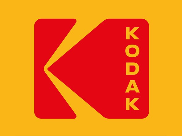 a red kodak logo is placed on a yellow background-4x3