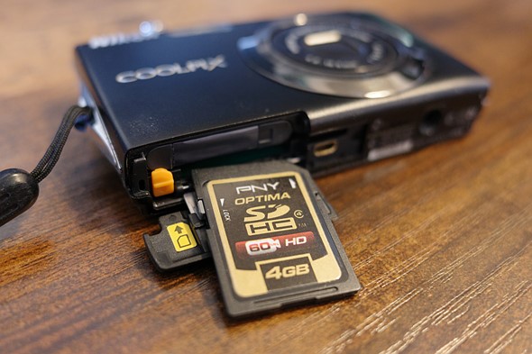 SD HC card with old camera