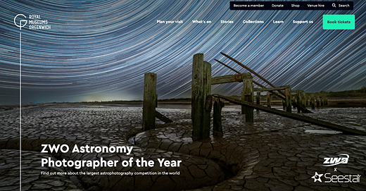 the website for the royal museum greenwich zwo astronomy photographer of the year