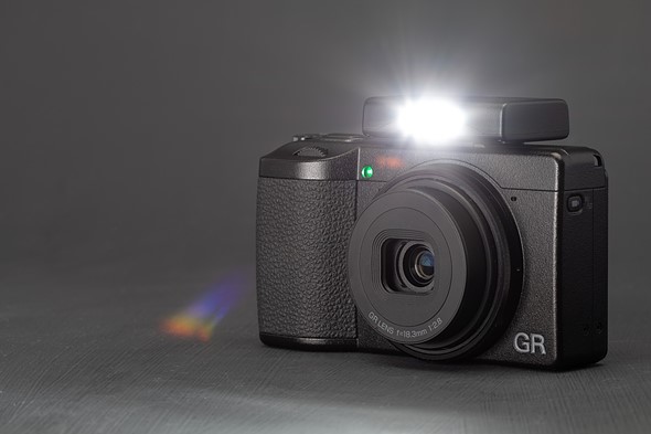 Ricoh GRIV with GF2 flash firing