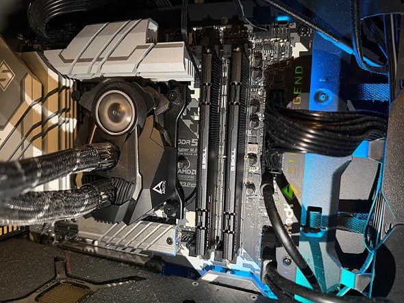 Computer motherboard with ram