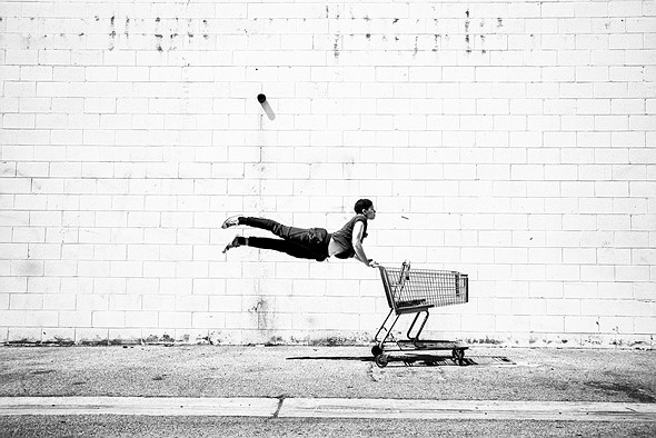 Joy Isabella Brown - JOSHUA ROSE - Flying behind a shopping cart