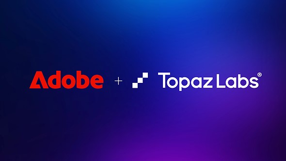 two logos are on a blue to purple Gradient background